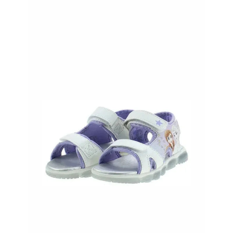 Leomil Frozen παιδικά πέδιλα ανατομικά με φωτάκια για κορίτσια Λευκά Πέδιλο Κορίτσι Φωτάκια / Sandal Girls Lights Frozen-SS22-FZ010585-White-Poline-_-_-649