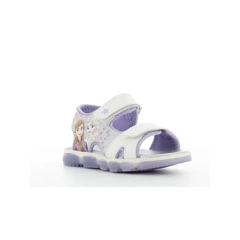Leomil Frozen παιδικά πέδιλα ανατομικά με φωτάκια για κορίτσια Λευκά Πέδιλο Κορίτσι Φωτάκια / Sandal Girls Lights Frozen-SS22-FZ010585-White-Poline-_-_-897