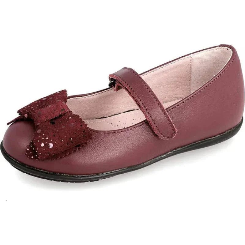 Garvalin Garvalin Παιδικές Μπαλαρίνες Ανατομικές με Σκρατς από Δέρμα Κόκκινες Μπαρέτα/ Ballerina / Flat Shoes Girl Garvalin-191600-Red-Poline-_-_-247