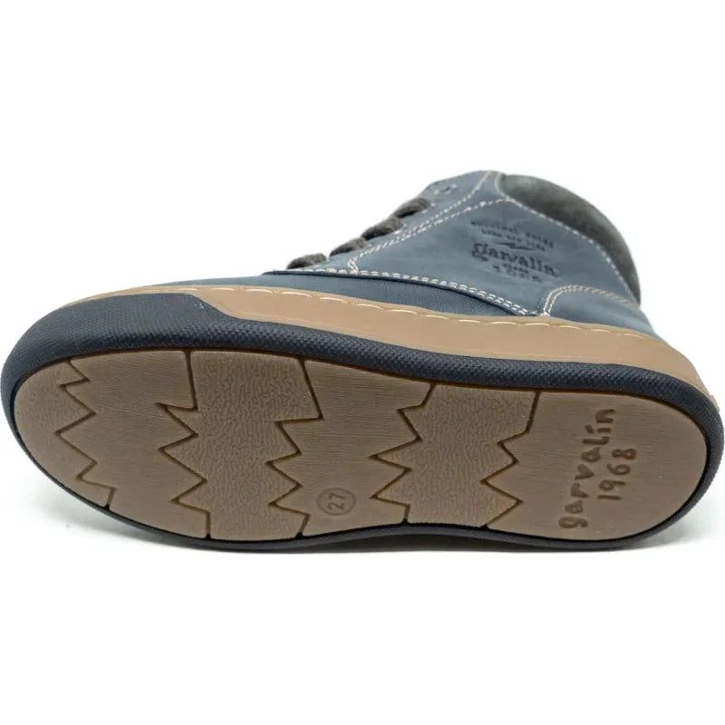 Garvalin Garvalin Παιδικό Δερμάτινο Μποτάκι με Φερμουάρ και Κορδόνια για Αγόρι Μπλε Μποτάκι Αγόρι / Boots Boys Garvalin-201451-Blue-Poline-_-_-545