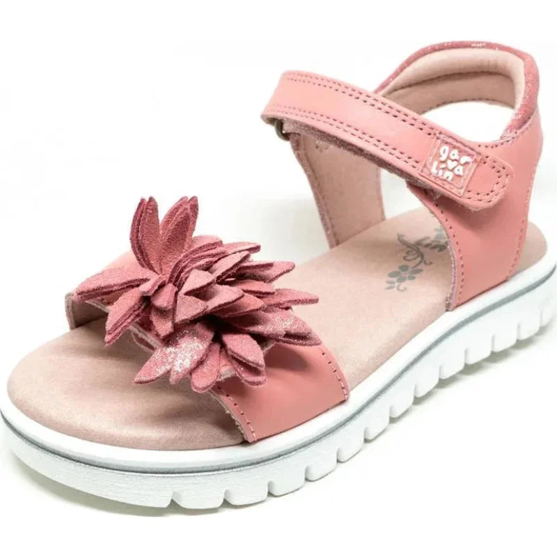 Garvalin Garvalin Παιδικά Δερμάτινα Πέδιλα για Κορίτσια Ανατομικά Ροζ Πέδιλο Κορίτσι / Sandals Girl Garvalin-202651-Pink-Poline-_-_-410