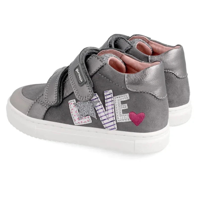 Garvalin Garvalin Παιδικό Sneaker High με Σκρατς για Κορίτσι Γκρι Μποτάκι Κορίτσι / Boots Girl Garvalin-AW22-211350-Gris-Poline-_-_-510