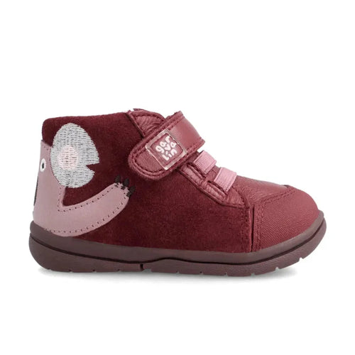 Garvalin Anatomical Leather Children's Boots with Bordeaux Scratches