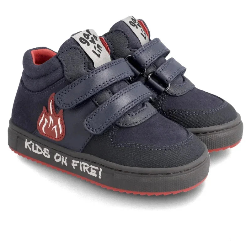 Garvalin Garvalin Παιδικό Sneaker High με Σκρατς για Αγόρι Navy Μπλε Μποτάκι Αγόρι / Boots Boys Garvalin-AW22-211637-Marino-Poline-_-_-990