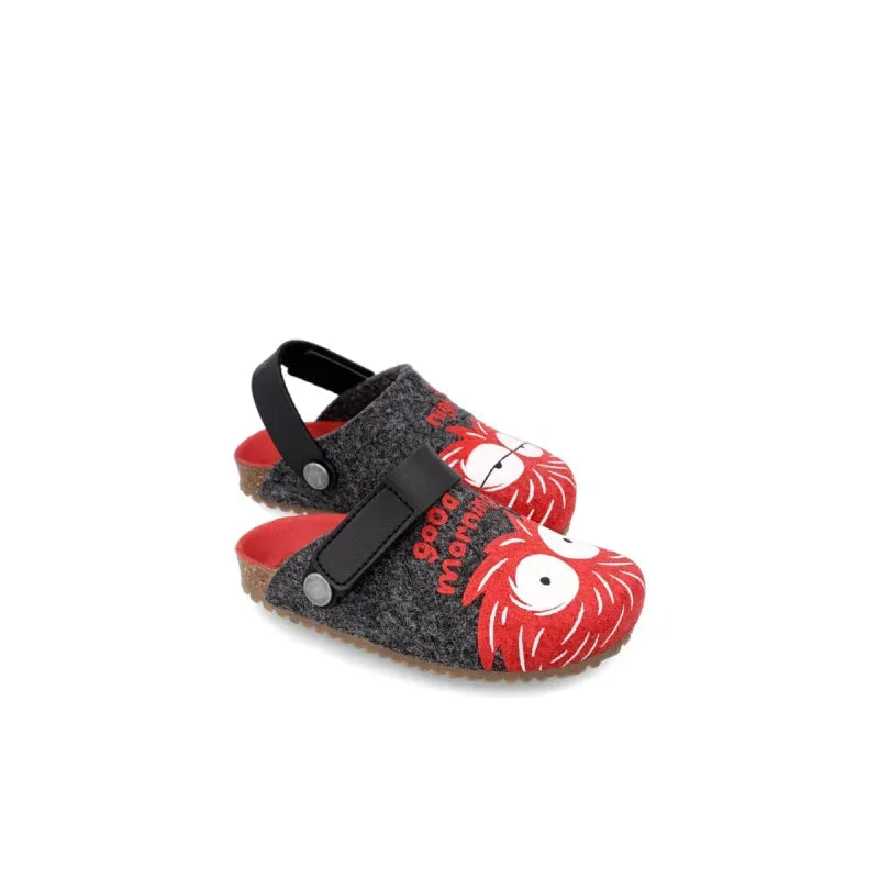 Garvalin Garvalin Παιδικές Ανατομικές Παντόφλες Γκρι Παντοφλάκια Αγόρι /Slippers Boy Garvalin-AW23-221710-Grey-Poline-_-_-321