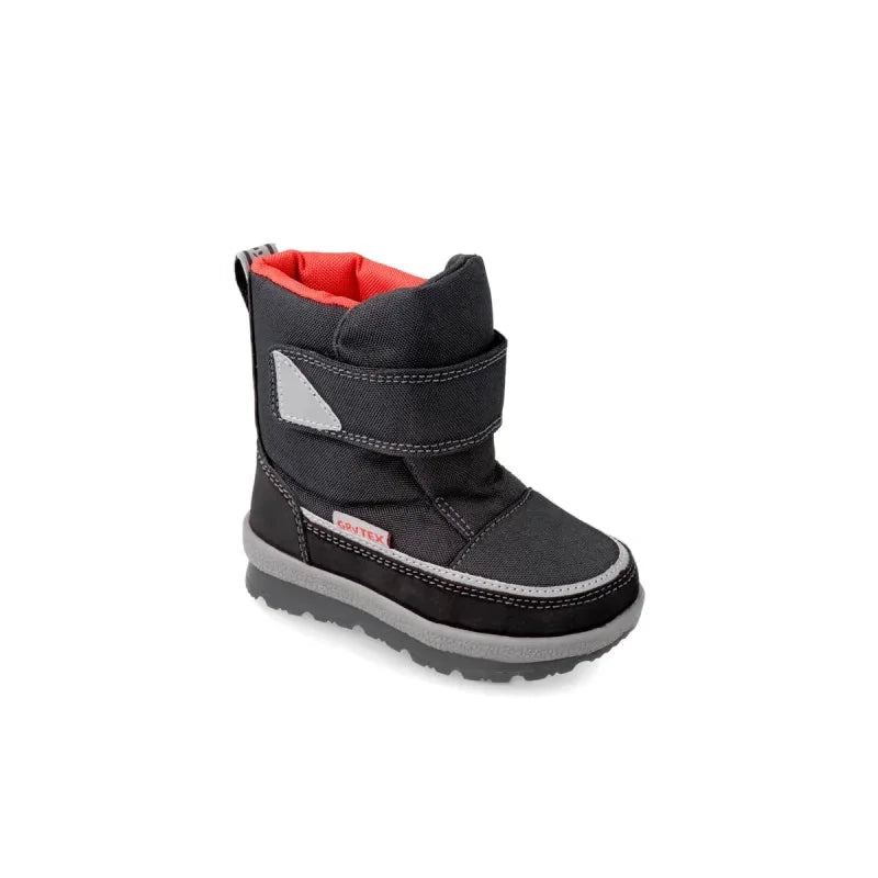 Garvalin Garvalin Παιδικά Μποτάκια Χιονιού με Σκρατς Μαύρα Χιονιού Αγόρι / Snowboots Boy Garvalin-AW23-221852-Black-Poline-_-_-682