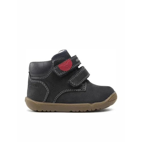 Geox Bottes Enfant Macchia Anatomiques En Cuir Avec Rayures Bleu Marine