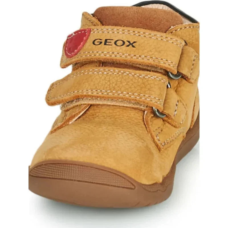 Geox Geox Δερμάτινα Παιδικά Ορειβατικά Μποτάκια Ανατομικά Unisex Οχρα Μποτάκι Αγόρι / Boots Boys Geox-AW23-B164NC-03285-C5046-Biscuit-Poline-_-_-938