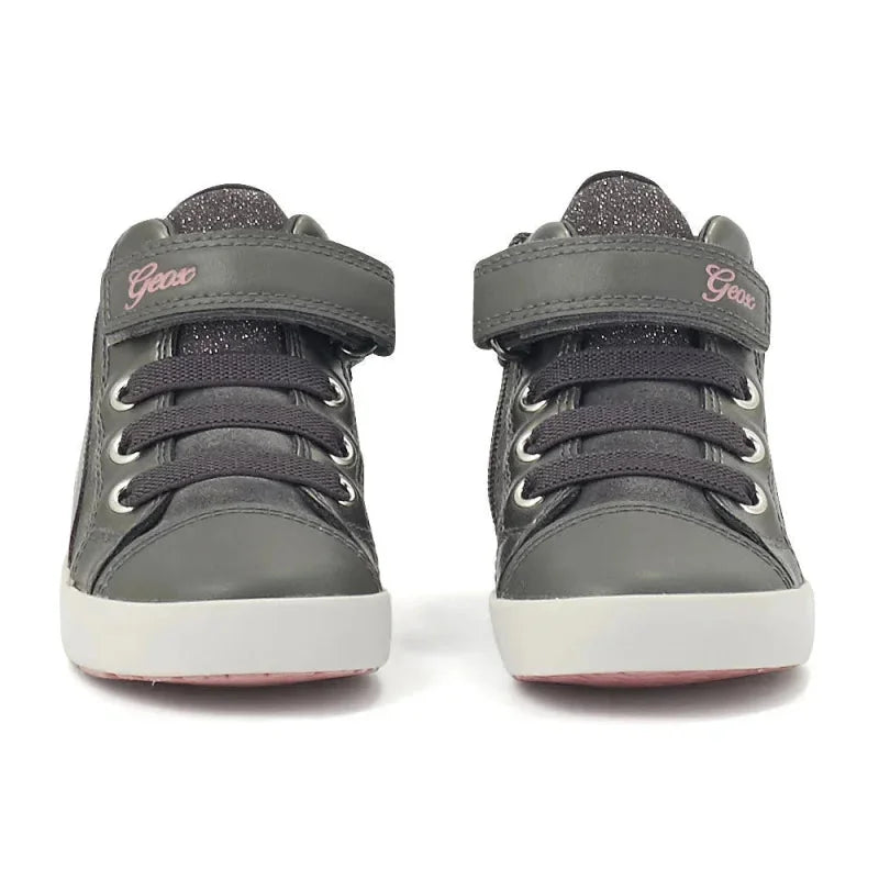 Geox Geox Παιδικά Sneakers High Kilwi για Κορίτσι Γκρι Μποτάκι Κορίτσι / Boots Girl Geox-AW23-B26D5A-077AJ-C1377-Grey-Pink-Poline-_-_-234