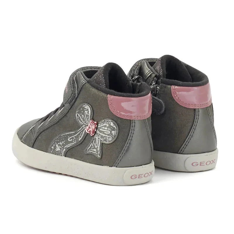 Geox Geox Παιδικά Sneakers High Kilwi για Κορίτσι Γκρι Μποτάκι Κορίτσι / Boots Girl Geox-AW23-B26D5A-077AJ-C1377-Grey-Pink-Poline-_-_-965
