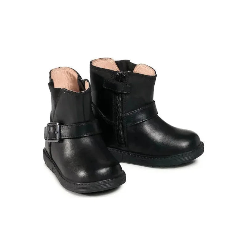 Geox Geox B Hynde G Δερμάτινα Παιδικά Μποτάκια Χιονιού με Φερμουάρ Μαύρα Μποτάκι Κορίτσι / Boots Girl Geox-AW23-B943MA-00043-C9999-Black-Poline-_-_-741