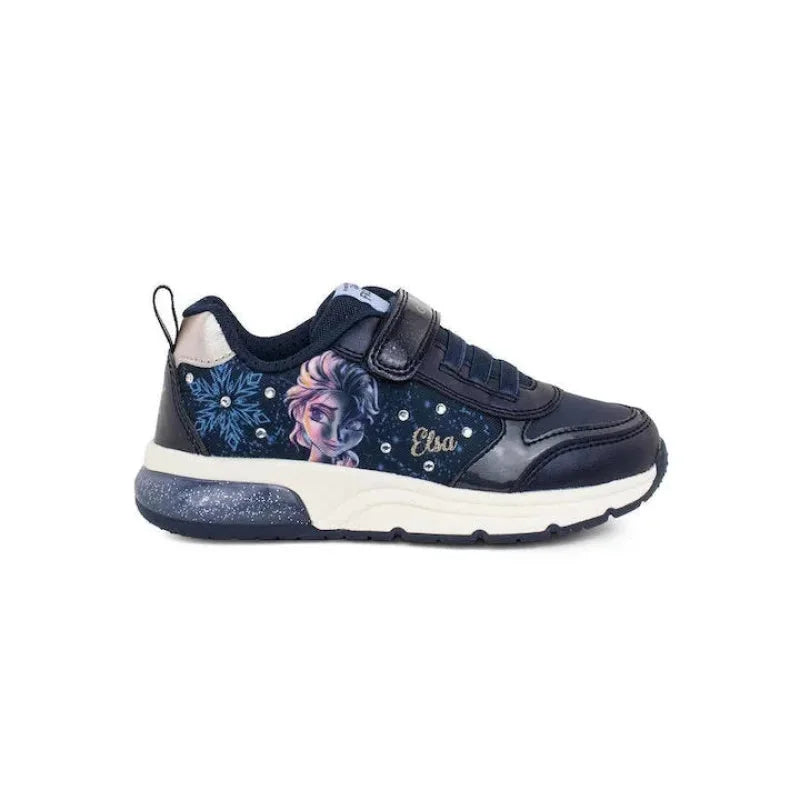 Geox Geox Παιδικά Sneakers Frozen με Φωτάκια Μπλε Παπούτσι Κορίτσι Φωτάκια / Shoes with Lights Girl Geox-AW23-J268VD-0ANAJ-C4256-Navy-Poline-_-_-256