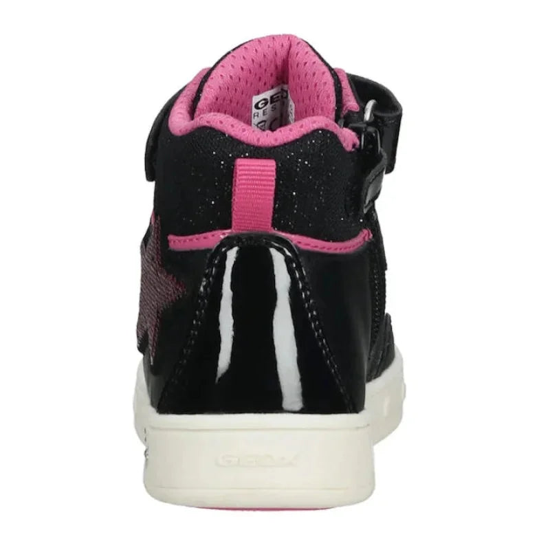 Geox Geox Παιδικά Sneakers High με Φωτάκια για Κορίτσι Μαύρα Παπούτσι Κορίτσι Φωτάκια / Shoes with Lights Girl Geox-AW23-J268WA-05402-C0922-Black-Poline-_-_-723