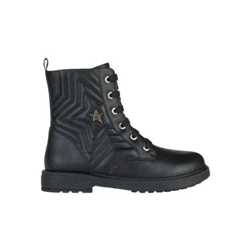Geox Geox Eclair Ανατομικά Παιδικά Αρβυλάκια με Κορδόνια Μαύρα Μποτάκι Κορίτσι / Boots Girl Geox-AW23-J269QN-000BC-C9999-Black-Poline-_-_-275