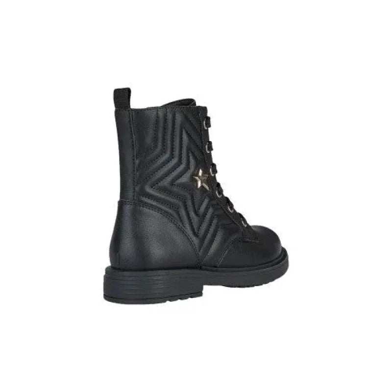 Geox Geox Eclair Ανατομικά Παιδικά Αρβυλάκια με Κορδόνια Μαύρα Μποτάκι Κορίτσι / Boots Girl Geox-AW23-J269QN-000BC-C9999-Black-Poline-_-_-710