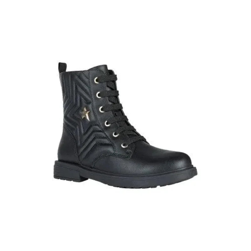 Geox Geox Eclair Ανατομικά Παιδικά Αρβυλάκια με Κορδόνια Μαύρα Μποτάκι Κορίτσι / Boots Girl Geox-AW23-J269QN-000BC-C9999-Black-Poline-_-_-868