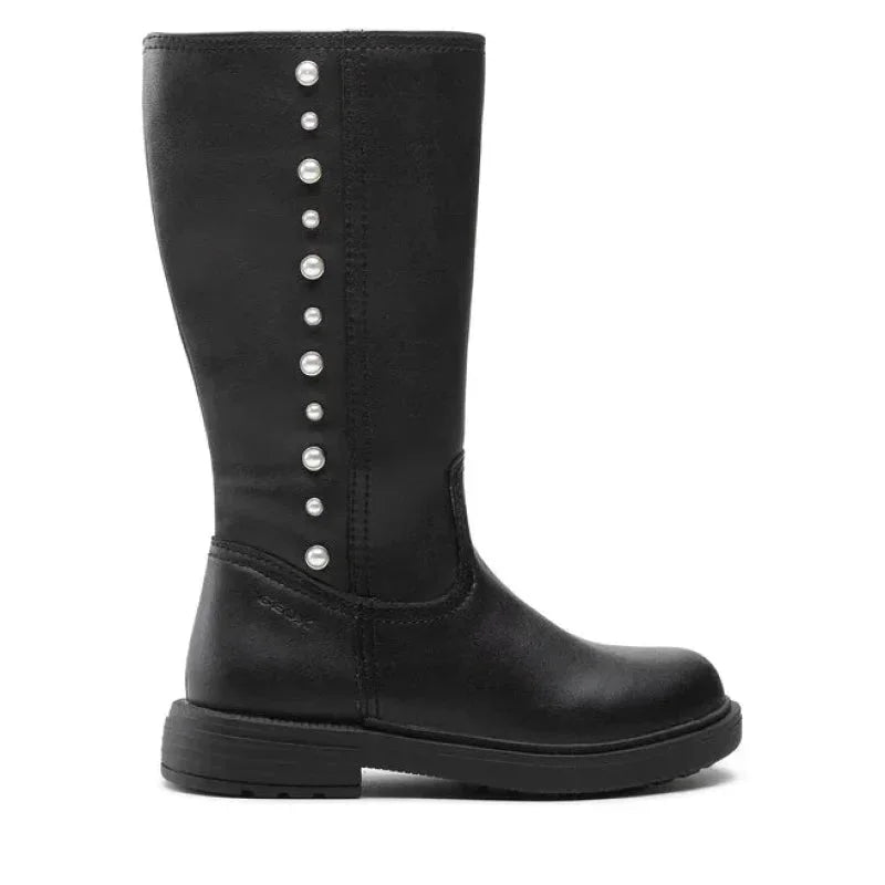 Geox Geox Eclair Ανατομικές Παιδικές Μπότες με Φερμουάρ Μαύρες Μποτάκι Κορίτσι / Boots Girl Geox-AW23-J269QO-000BC-C9999-Black-Poline-_-_-438