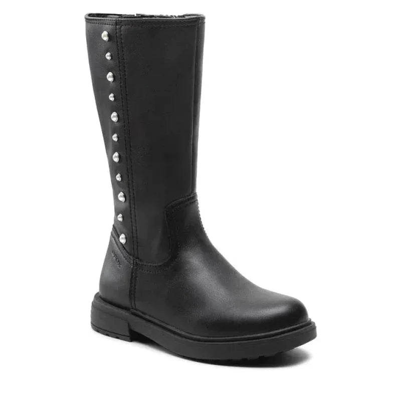 Geox Geox Eclair Ανατομικές Παιδικές Μπότες με Φερμουάρ Μαύρες Μποτάκι Κορίτσι / Boots Girl Geox-AW23-J269QO-000BC-C9999-Black-Poline-_-_-539