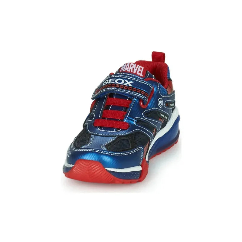 Geox Geox Παιδικά Sneakers Ανατομικά Spiderman με Φωτάκια Navy Μπλε Παπούτσι Αγόρι Φωτάκια / Shoes with Lights Boy Geox-AW23-J26FEB-011CE-C4226-Blue-Red-Poline-_-_-660