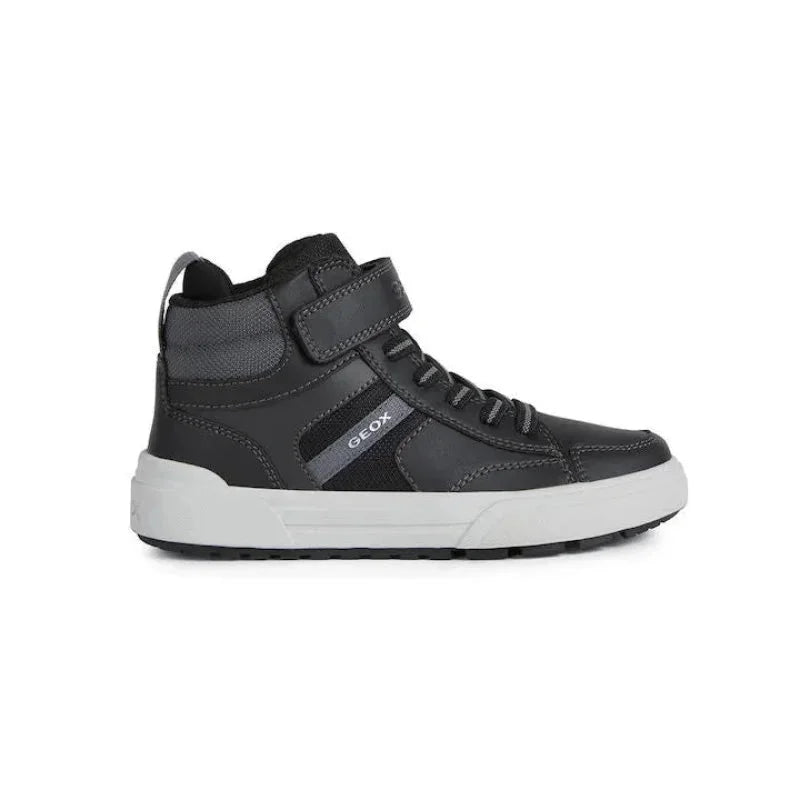 Geox Geox Παιδικά Sneakers High Ανατομικά για Αγόρια Γκρι Μποτάκι Αγόρι / Boots Boys Geox-AW23-J26HAA-054FU-C0005-Black-Poline-_-_-224
