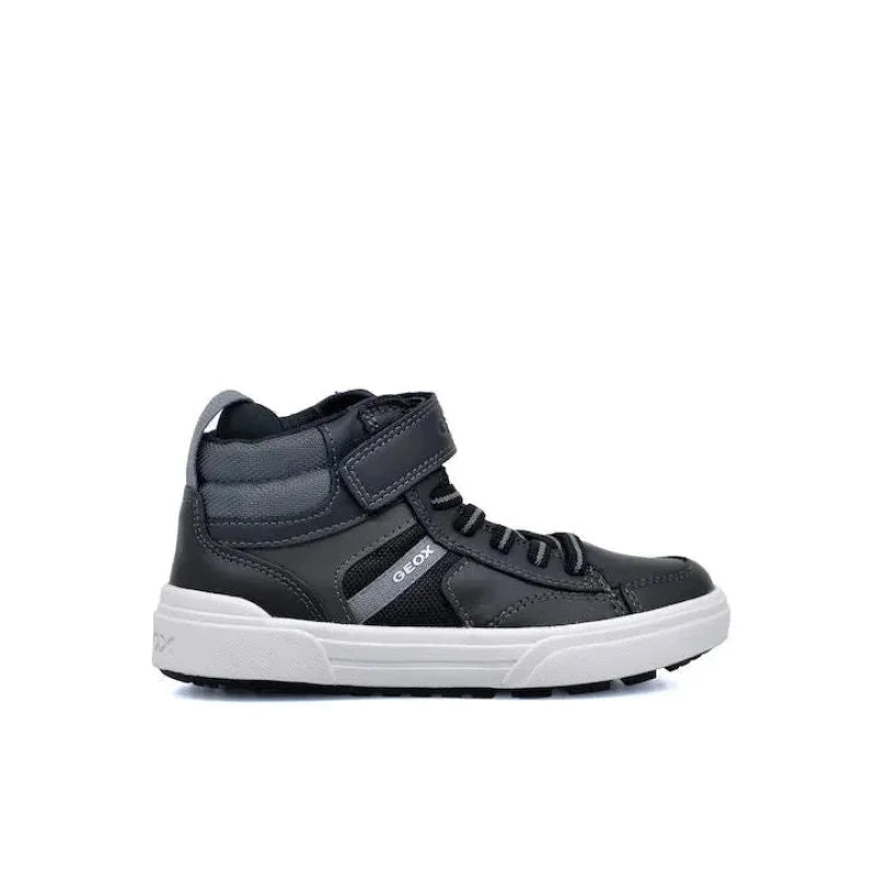 Geox Geox Παιδικά Sneakers High Ανατομικά για Αγόρια Γκρι Μποτάκι Αγόρι / Boots Boys Geox-AW23-J26HAA-054FU-C0005-Black-Poline-_-_-396