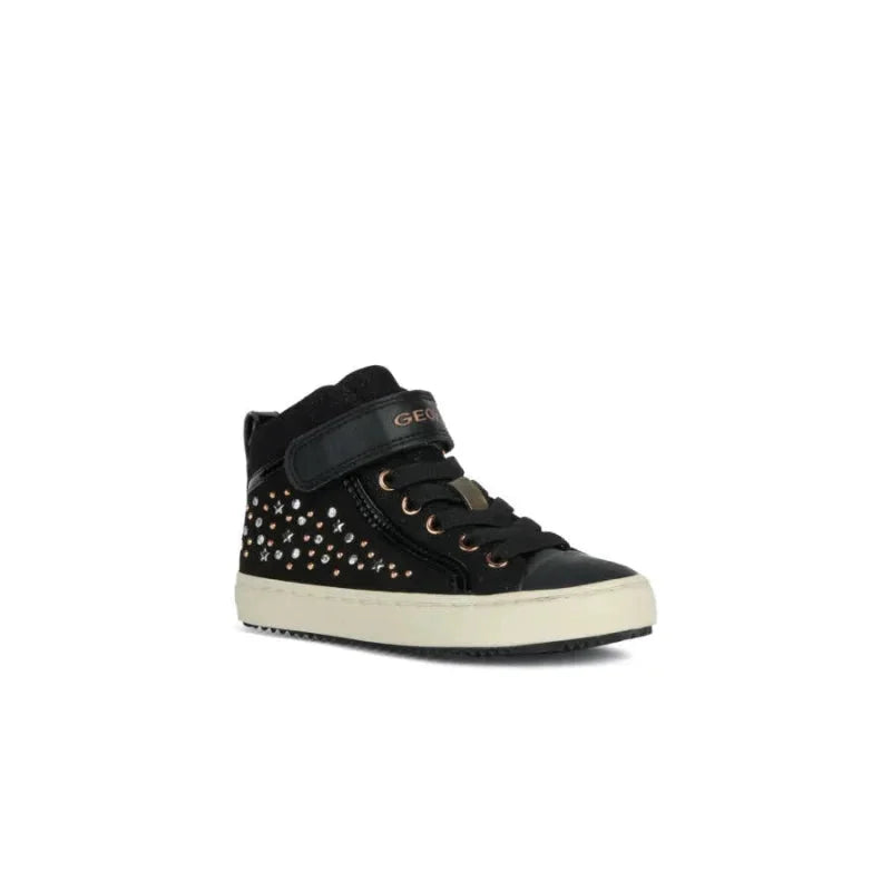 Geox Geox Παιδικά Sneakers High Kalispera για Κορίτσια Ανατομικά Μαύρα Μποτάκι Κορίτσι / Boots Girl Geox-AW23-J744GI-0AUGN-C999-Black-Poline-_-_-645