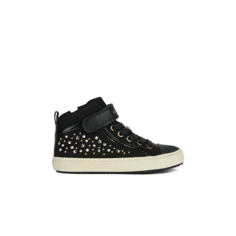 Geox Geox Παιδικά Sneakers High Kalispera για Κορίτσια Ανατομικά Μαύρα Μποτάκι Κορίτσι / Boots Girl Geox-AW23-J744GI-0AUGN-C999-Black-Poline-_-_-885