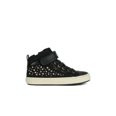 Geox Geox Παιδικά Sneakers High Kalispera για Κορίτσια Ανατομικά Μαύρα Μποτάκι Κορίτσι / Boots Girl Geox-AW23-J744GI-0AUGN-C999-Black-Poline-_-_-885