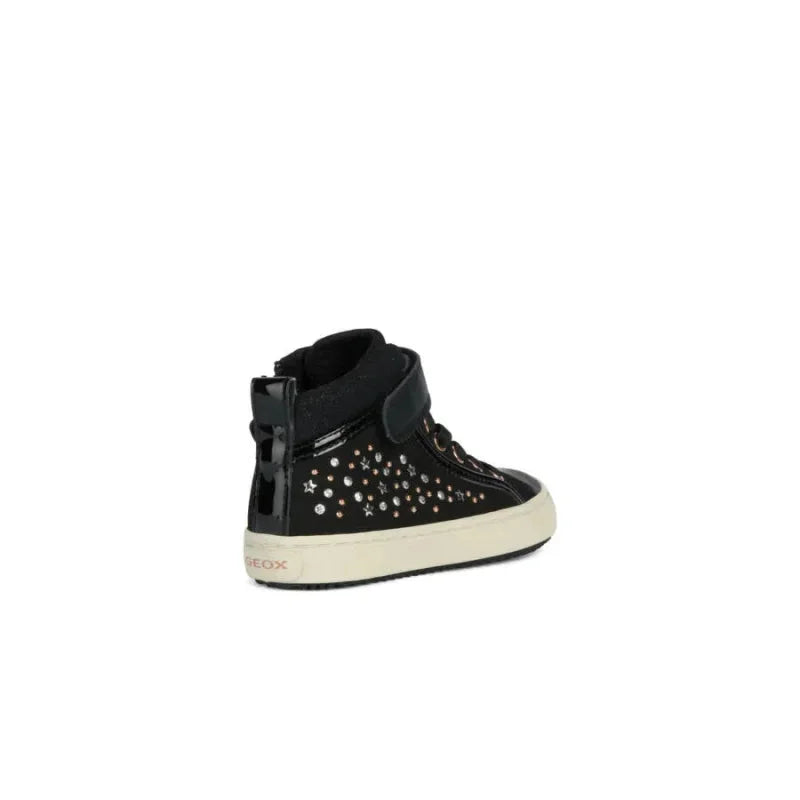 Geox Geox Παιδικά Sneakers High Kalispera για Κορίτσια Ανατομικά Μαύρα Μποτάκι Κορίτσι / Boots Girl Geox-AW23-J744GI-0AUGN-C999-Black-Poline-_-_-93