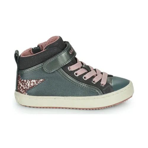 Geox Kids High Kalispera Baskets zippées pour fille Gris