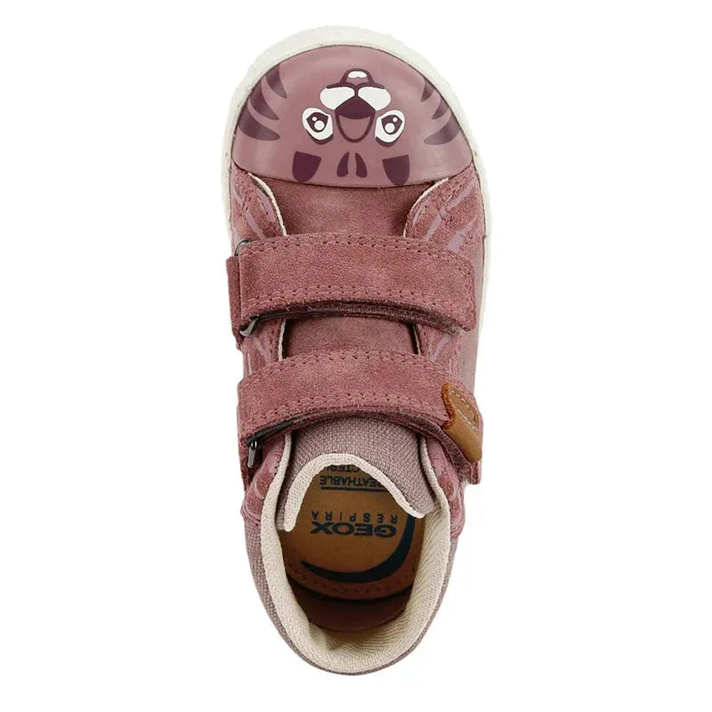 Geox Geox Παιδικά Sneakers High Ανατομικά με Σκρατς για Κορίτσι Ροζ Μποτάκι Κορίτσι / Boots Girl Geox-AW23-WWF-B26D5C-0CL22-C8007-Rose-Poline-_-_-951
