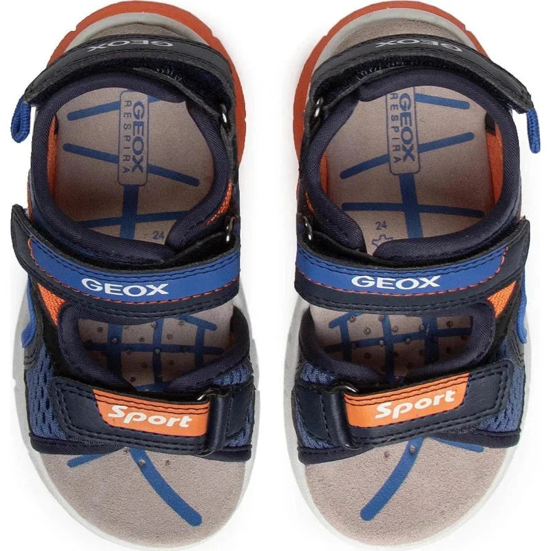 Geox Geox Παιδικά Πέδιλα Flexyper Ανατομικά με φωτάκια Navy Μπλε Πέδιλο Αγόρι Φωτάκια / Sandal Boy Lights Geox-J-S-Flexyper-B-B-J029DB-014BU-C0659-Navy-Poline-_-_-986