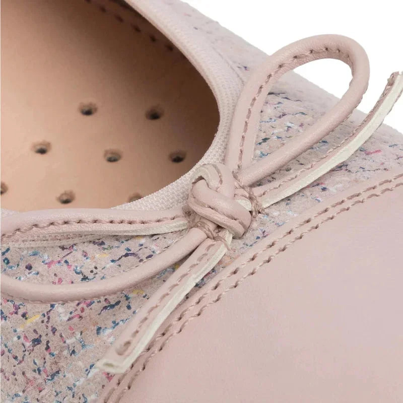 Geox Geox Παιδικές Μπαλαρίνες Ανατομικές Δερμάτινες Ροζ Plie Μπαρέτα/ Ballerina / Flat Shoes Girl Geox-J0255C-007BC-C8172-Pink-Poline-_-_-138