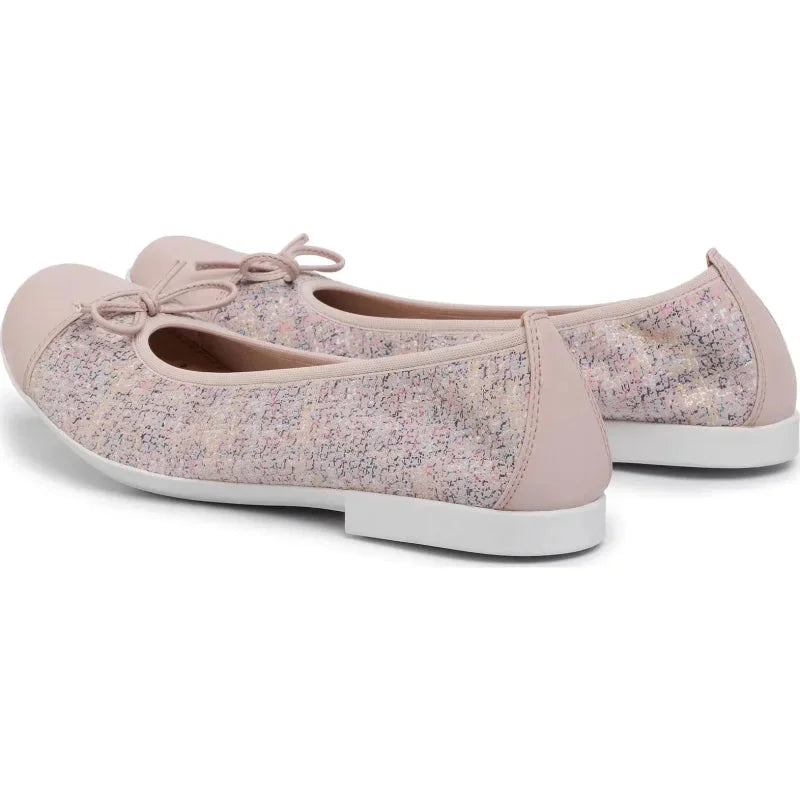 Geox Geox Παιδικές Μπαλαρίνες Ανατομικές Δερμάτινες Ροζ Plie Μπαρέτα/ Ballerina / Flat Shoes Girl Geox-J0255C-007BC-C8172-Pink-Poline-_-_-439