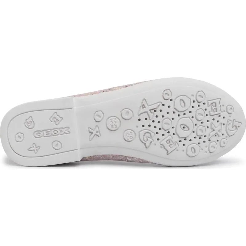 Geox Geox Παιδικές Μπαλαρίνες Ανατομικές Δερμάτινες Ροζ Plie Μπαρέτα/ Ballerina / Flat Shoes Girl Geox-J0255C-007BC-C8172-Pink-Poline-_-_-666