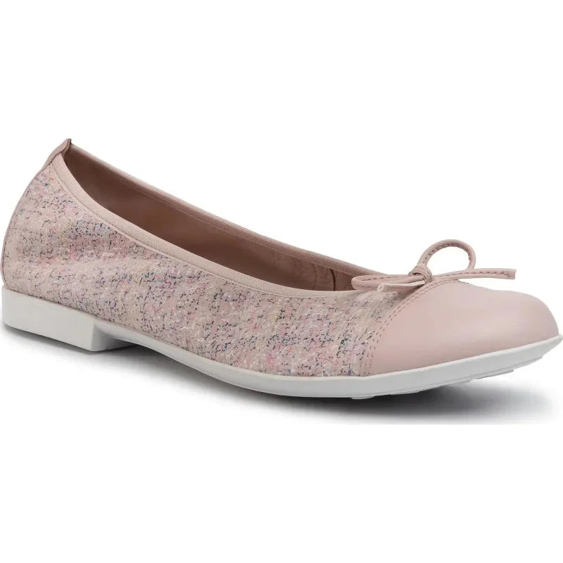 Geox Geox Παιδικές Μπαλαρίνες Ανατομικές Δερμάτινες Ροζ Plie Μπαρέτα/ Ballerina / Flat Shoes Girl Geox-J0255C-007BC-C8172-Pink-Poline-_-_-951
