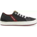 Geox Geox Alonisso Παιδικά Δερμάτινα Sneakers με Κορδόνι για Αγόρια Μαύρα Sneaker Αγόρι / Sneaker Boys Geox-J642CA-0FU22-Black-Poline-_-_-770