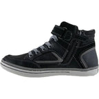 Geox Geox Παιδικά Sneakers High Ανατομικά με Σκρατς για Αγόρι Μαύρα Μποτάκι Αγόρι / Boots Boys Geox-J64B6A-0BCCL-C0017-Black-Poline-_-_-246