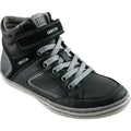 Geox Geox Παιδικά Sneakers High Ανατομικά με Σκρατς για Αγόρι Μαύρα Μποτάκι Αγόρι / Boots Boys Geox-J64B6A-0BCCL-C0017-Black-Poline-_-_-884
