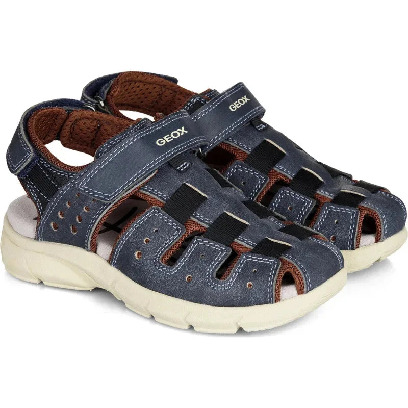 Geox Geox Παπουτσοπέδιλα Flexyper Ανατομικά για Αγόρια Navy Μπλε Πέδιλο Αγόρι / Sandals Boy Geox-J929DD-014ND-C4002-navy-Poline-_-_-400