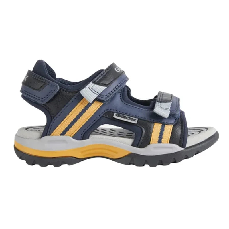 Geox SS22 J250RA 01554 C4229 Navy Yellow Poline παιδικά υποδήματα 