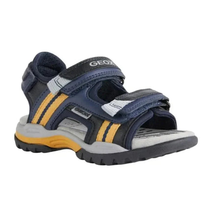 Geox SS22 J250RA 01554 C4229 Navy Yellow Poline παιδικά υποδήματα 