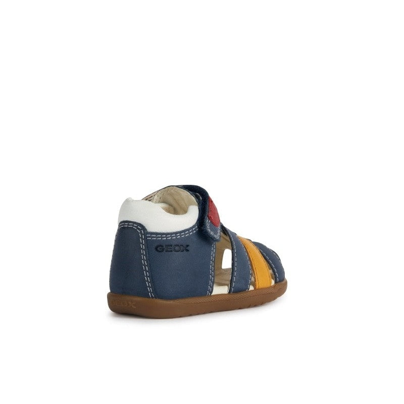 Geox Geox Παπουτσοπέδιλα Macchia Ανατομικά Navy Μπλε Πέδιλο Αγόρι / Sandals Boy Geox-SS23-B254VA-0CL85-C4229-Navy-Dk-Yellow-Poline-_-_-455