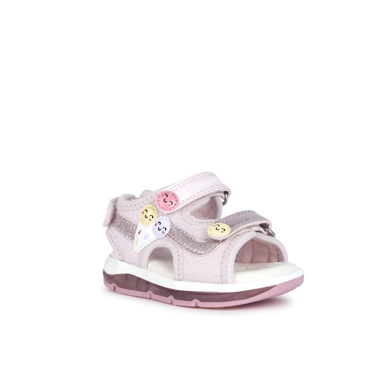 Geox Geox Παιδικά Πέδιλα Ανατομικά Ροζ Πέδιλο Κορίτσι Φωτάκια / Sandal Girls Lights Geox-SS23-B350EA-0E4NF-C8004-Pink-Poline-_-_-317