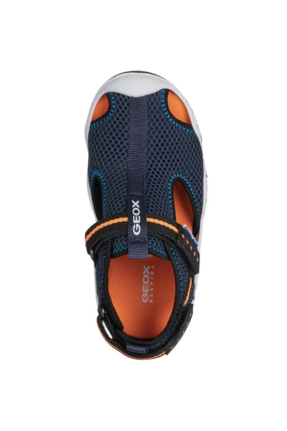 Geox SS23 J1530A 00014 C4074 Navy Orange Poline παιδικά υποδήματα 