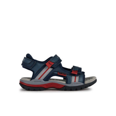 Geox Geox Παιδικά Πέδιλα Ανατομικά Navy Μπλε Πέδιλο Αγόρι / Sandals Boy Geox-SS23-J250RA-01554-C4327-Avio-Red-Poline-_-_-967