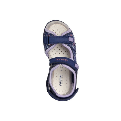 Geox SS23 J35GRD 0CE15 CF48E Navy Lilac Poline παιδικά υποδήματα 