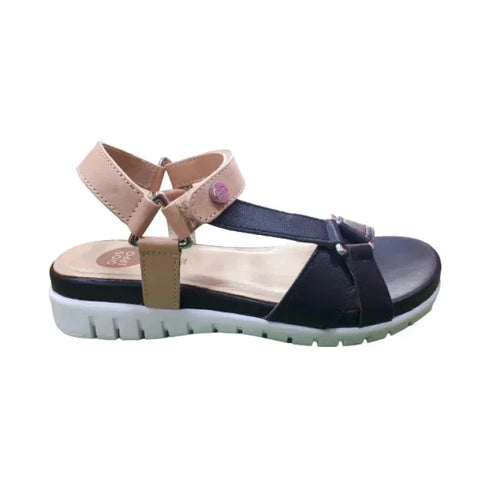 Gioseppo Leather Anatomic Kids Sandals for Girls Black