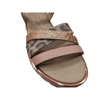 Ricco Children's Greek Leather Sandals Handmade Anatomical for Girls brown