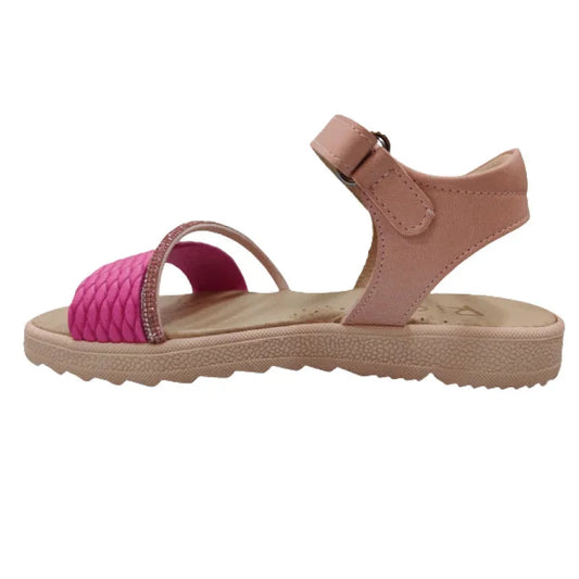 Ricco Ricco Παιδικά Ελληνικά Δερμάτινα Πέδιλα Χειροποίητα Ανατομικά για Κορίτσια Ροζ Φουξια Πέδιλο Κορίτσι / Sandals Girl IMG20230316132821-removebg-preview